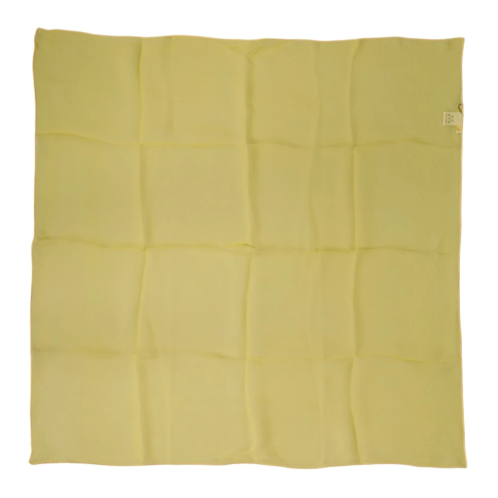 Dolce & Gabbana Unisex Yellow Silk Scarves, One Size, Square Foulard Scarf