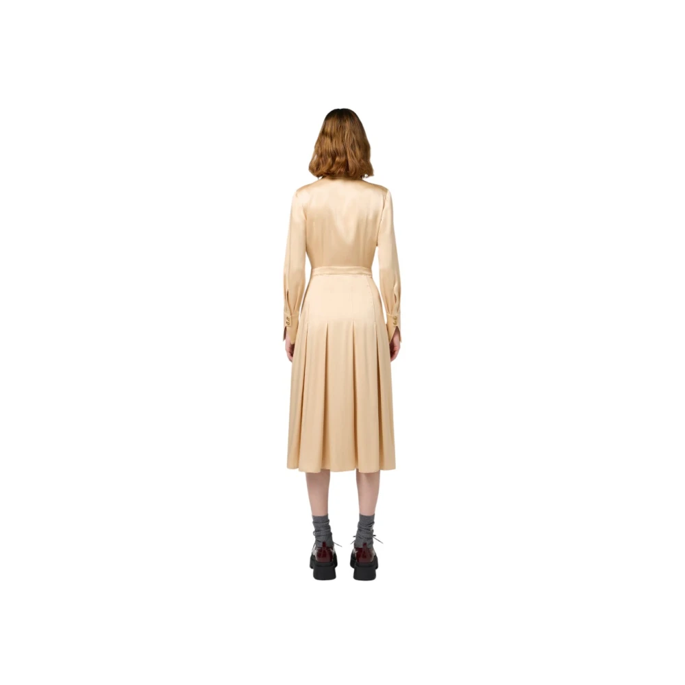 Elisabetta Franchi Elegante Jurk voor Speciale Gelegenheden Beige Dames