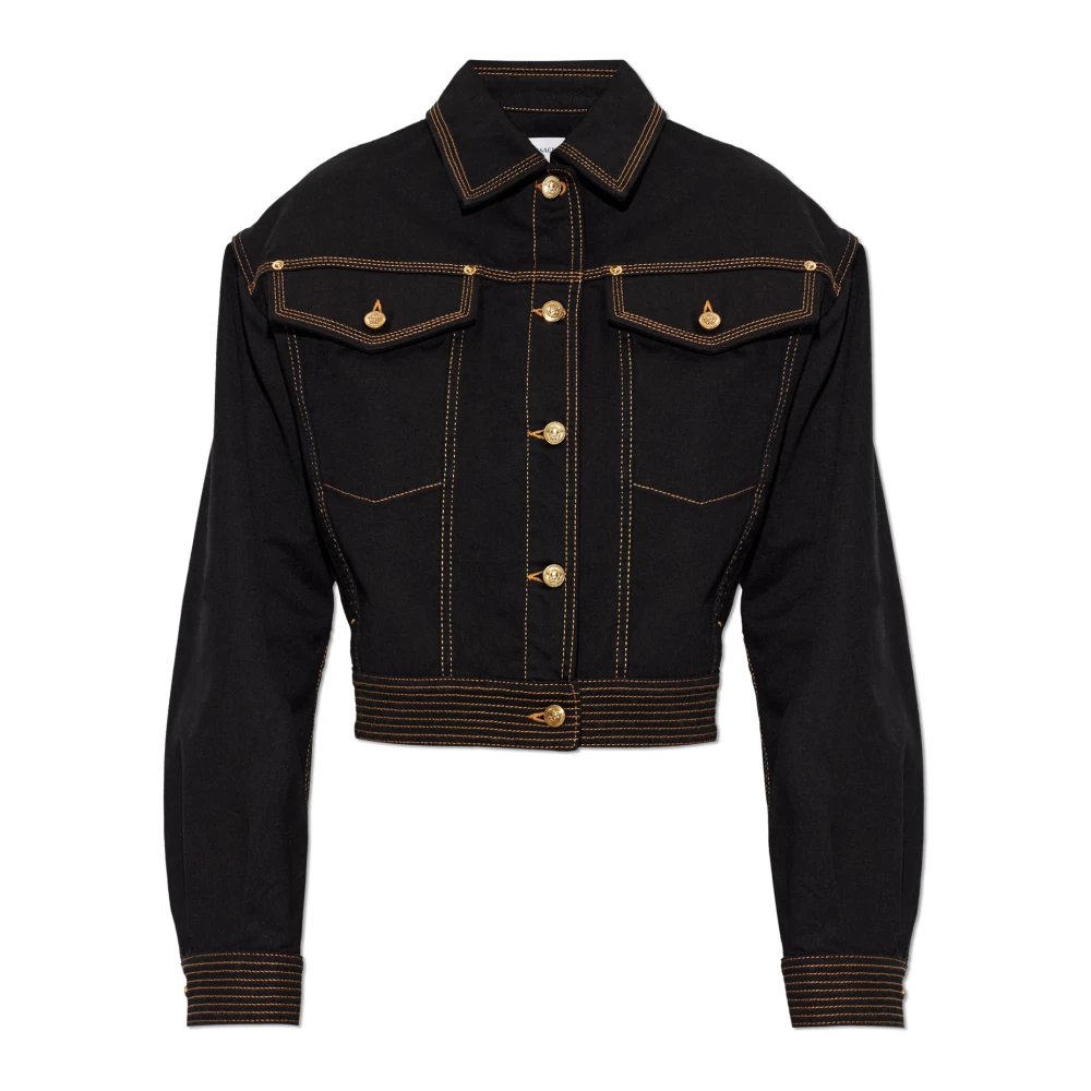Versace , Denim Jackets, Female, Black, S, Denim Jacket