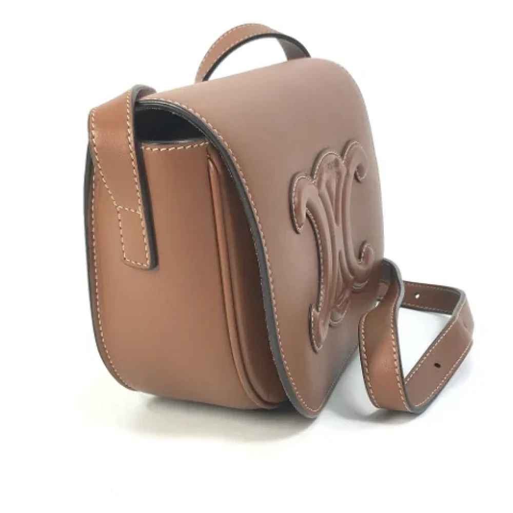 Celine Vintage Pre-owned Leather shoulder-bags Brown Dames