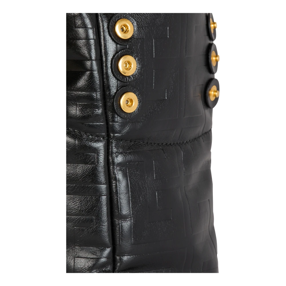 Balmain Kleine 1945 Zachte tote tas in gebarsten kalfsleer Black Dames