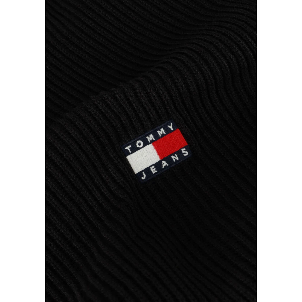 Tommy Jeans Slim Badge Rollneck Sweater Black Heren