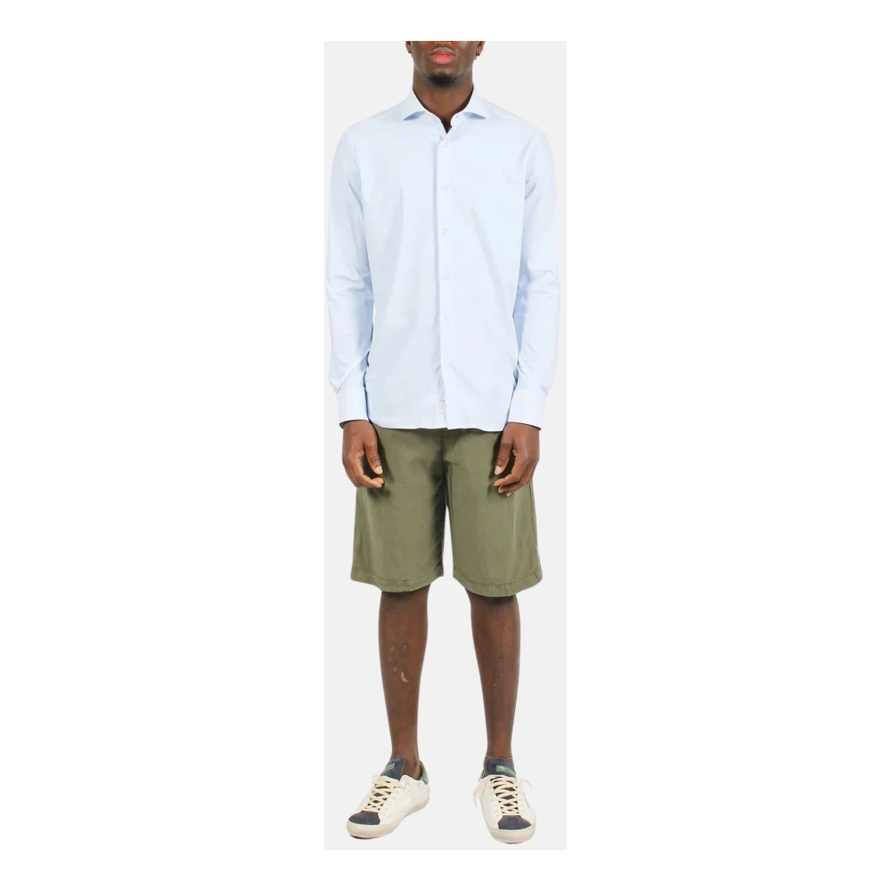White Sand Bermuda Shorts met elastische tailleband Green Heren