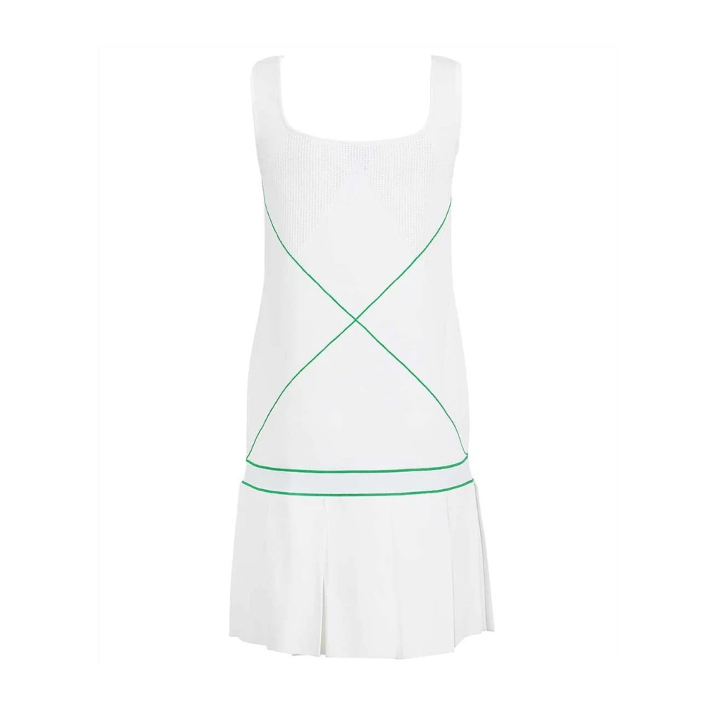 Bottega Veneta Mouwloze Mini Jurk met Geperforeerd Detail White Dames