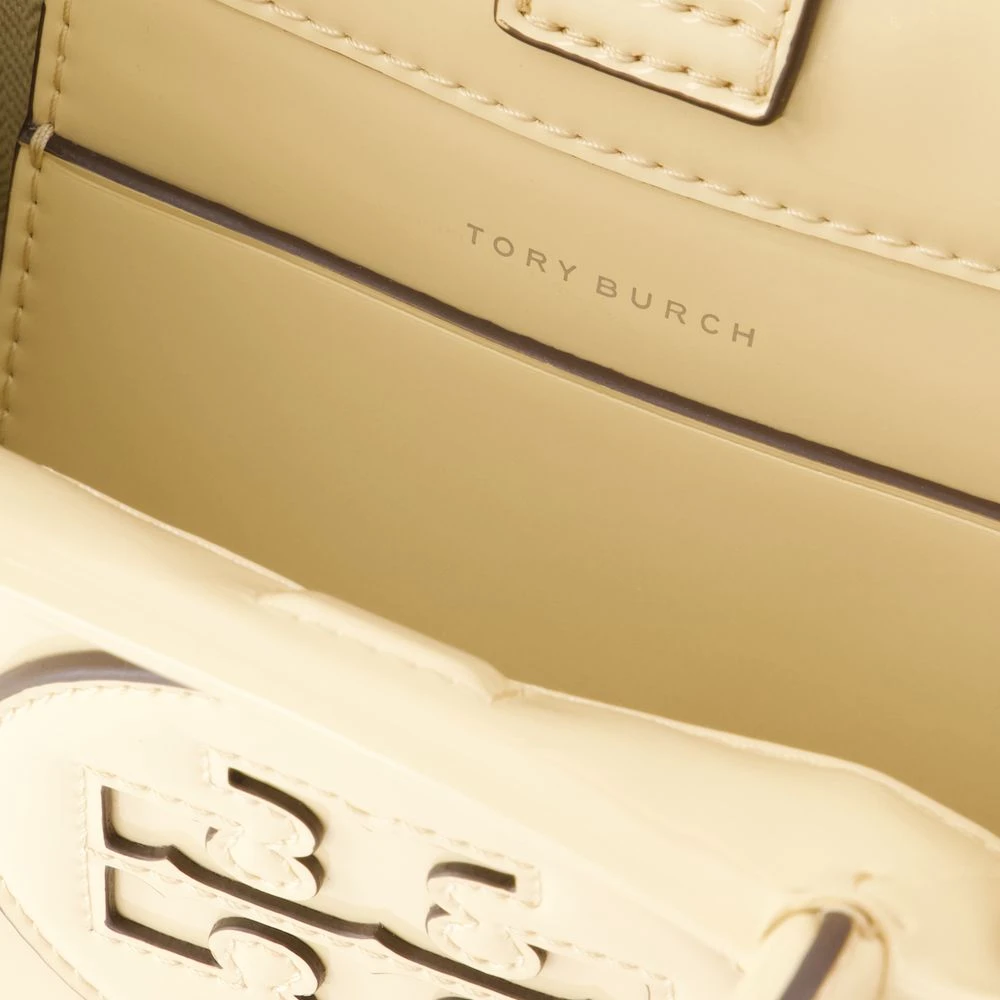 TORY BURCH Mini Shopper Tas in Beige Nylon Beige Dames