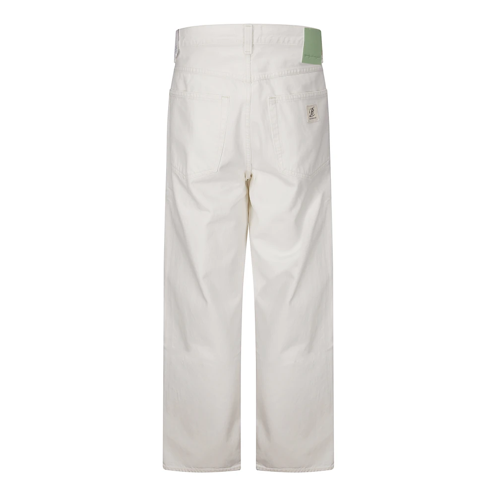 Agolde Hoge Taille Wijde Pijp Vijf Zakken Jeans Beige Heren