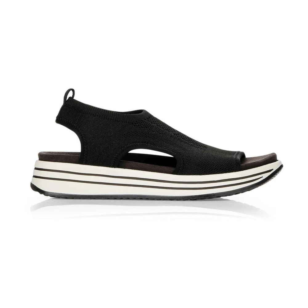 Remonte Women's Black Flat Sandals, 4 Uk, Sandals