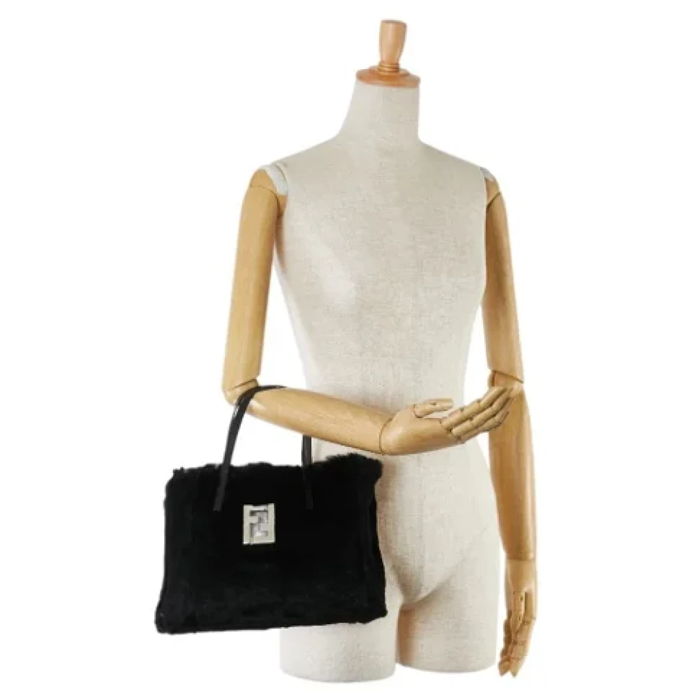 Fendi Vintage Pre-owned Leather handbags Black Dames