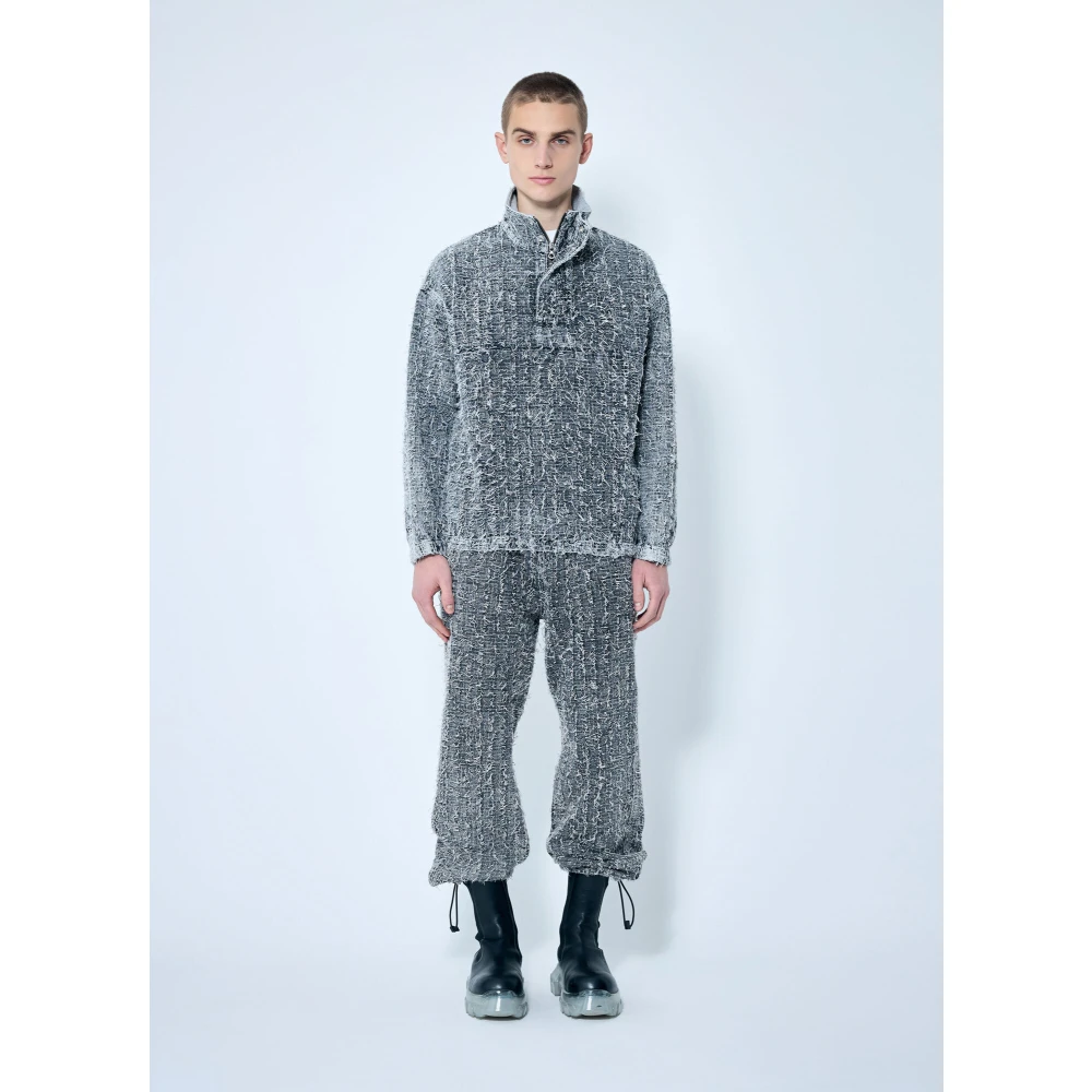 Diesel Bouclé Textuur Trekkoord Jeans Gray Heren