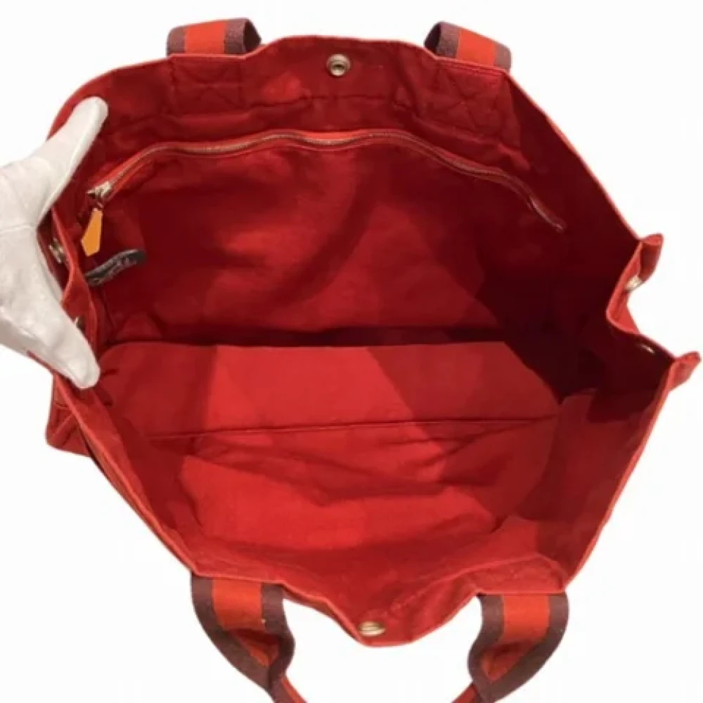 Hermès Vintage Pre-owned Canvas totes Red Dames