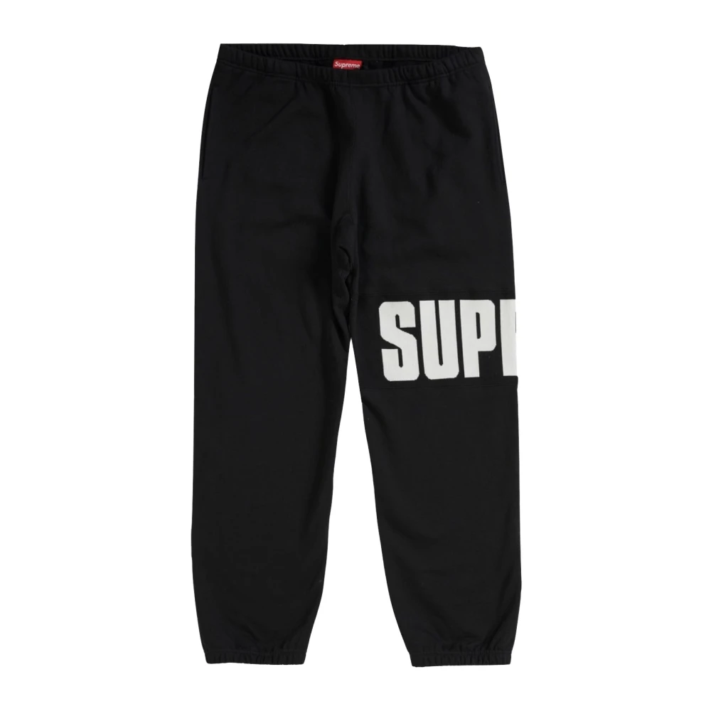 Supreme Zwarte Rib Sweatpant Limited Edition Black Heren