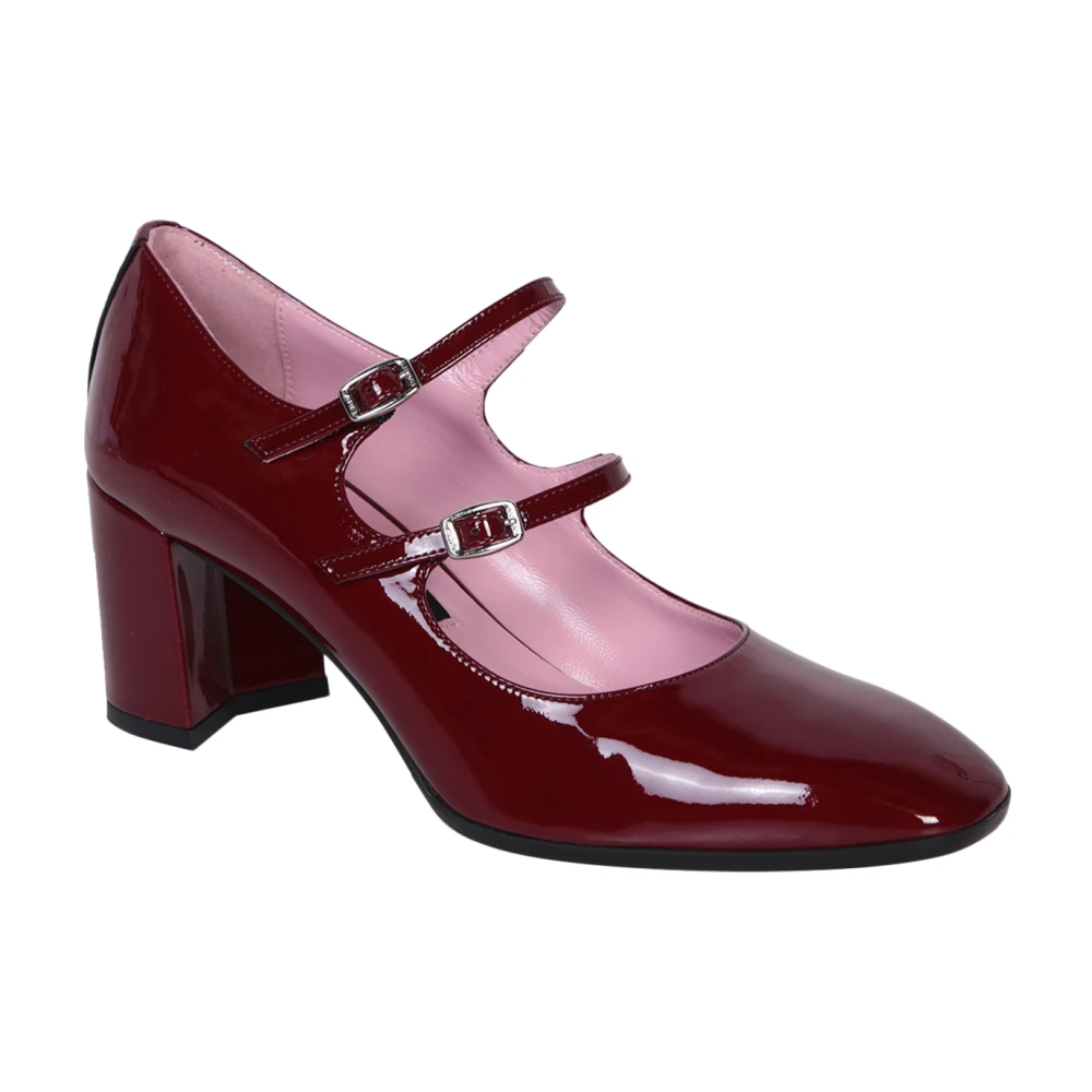 Carel Bordeaux Lakleren Pumps Red Dames