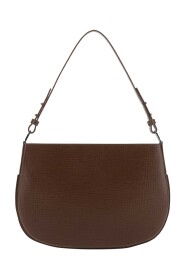 Borsa a tracolla in pelle marrone