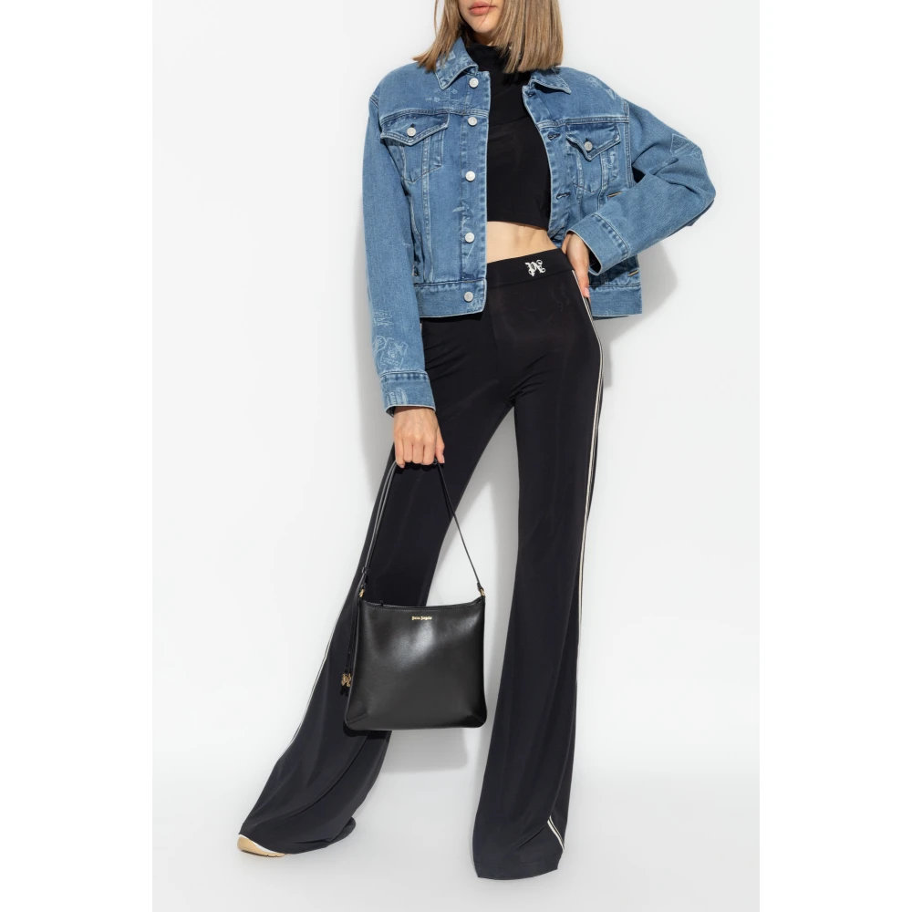 Palm Angels Top met opstaande kraag Black Dames