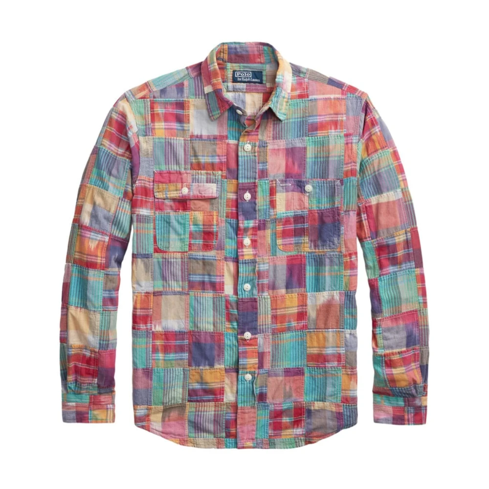 Ralph Lauren Patchwork Check Shirt Klassieke Kraag Multicolor Heren