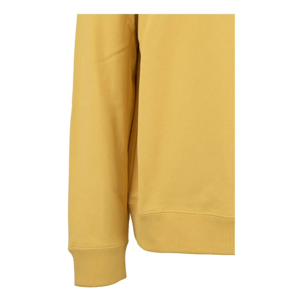 Saint Laurent Geborduurde katoenen sweatshirt Yellow Heren