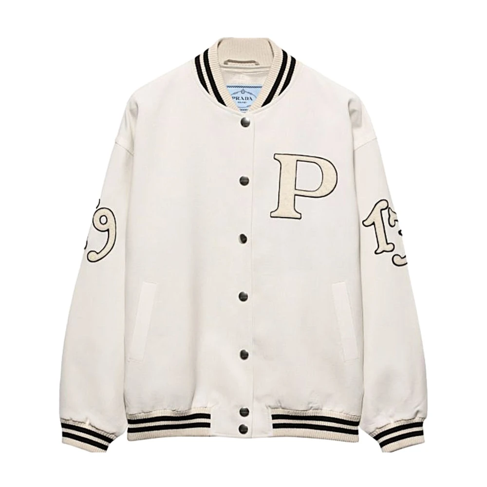 Prada Women's Beige Stylish Jacket For Men - Bomber Jackets - Xl - Jackets