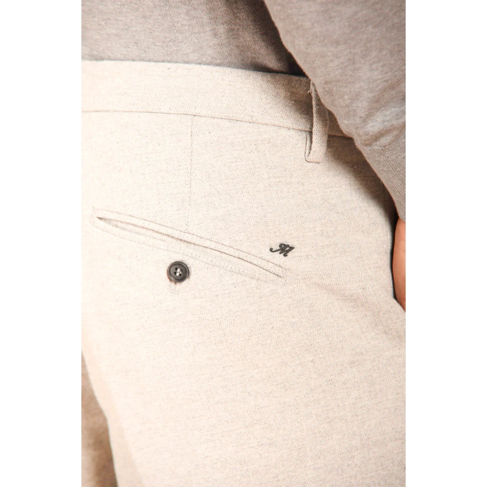 Mason's Wortel Pasvorm Katoenen Chino Broek met Micro Resca Patroon Gray Heren
