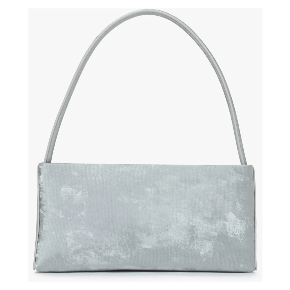 Estro Grijze Leren Schoudertas voor Dames met Marmerprint Er00115803 Gray Dames