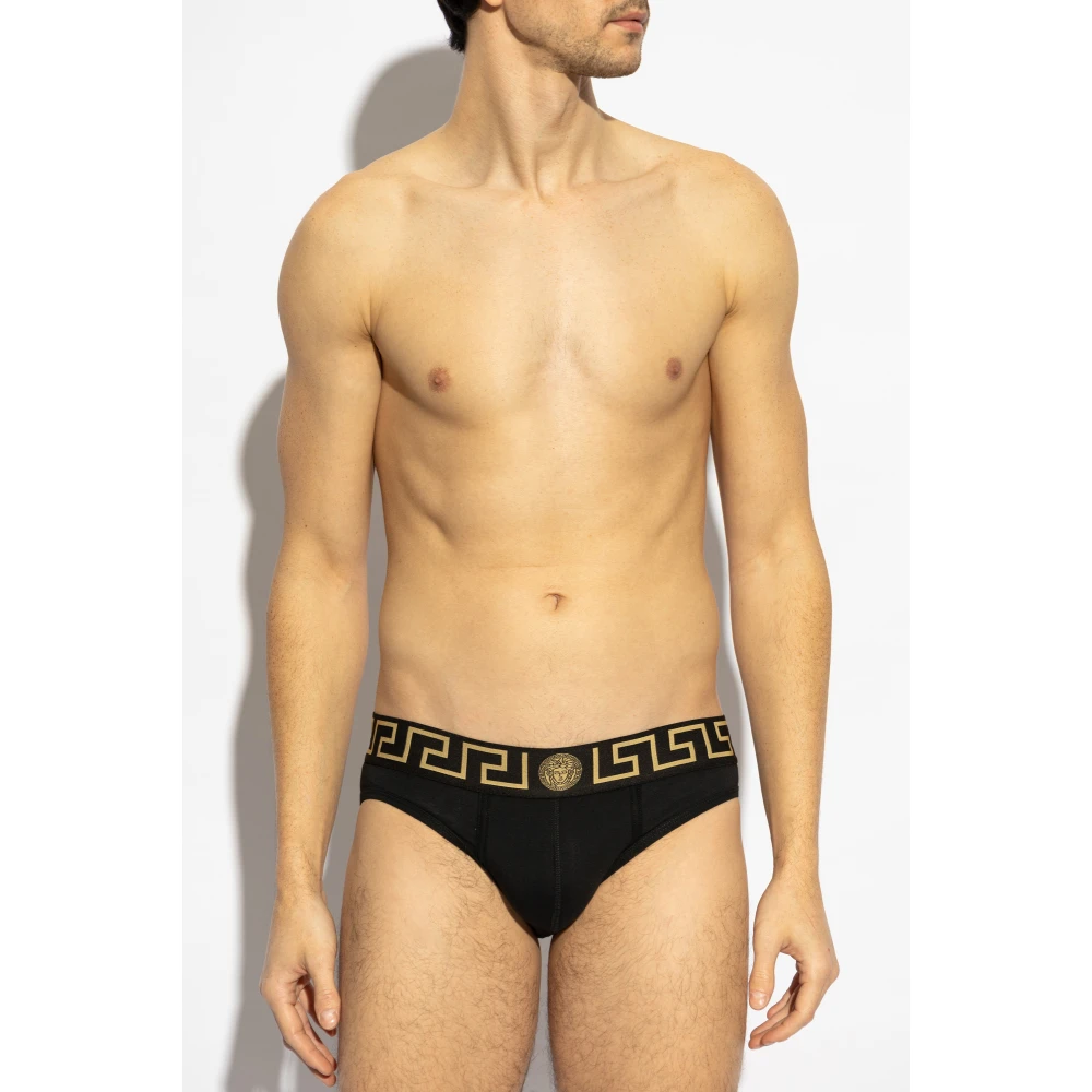 Versace Twee-pack slips Black Heren