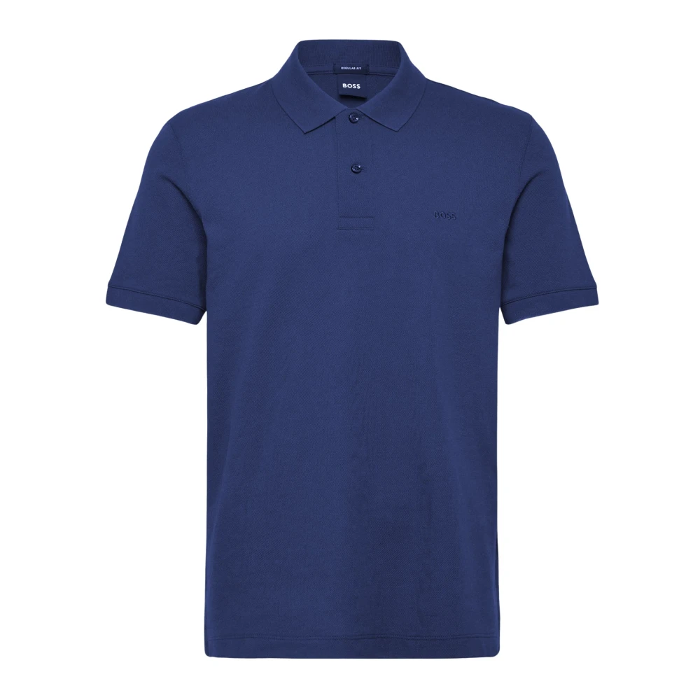 Hugo Men's Blue Polo Shirts, M, Cotton Polo Shirt With Logo