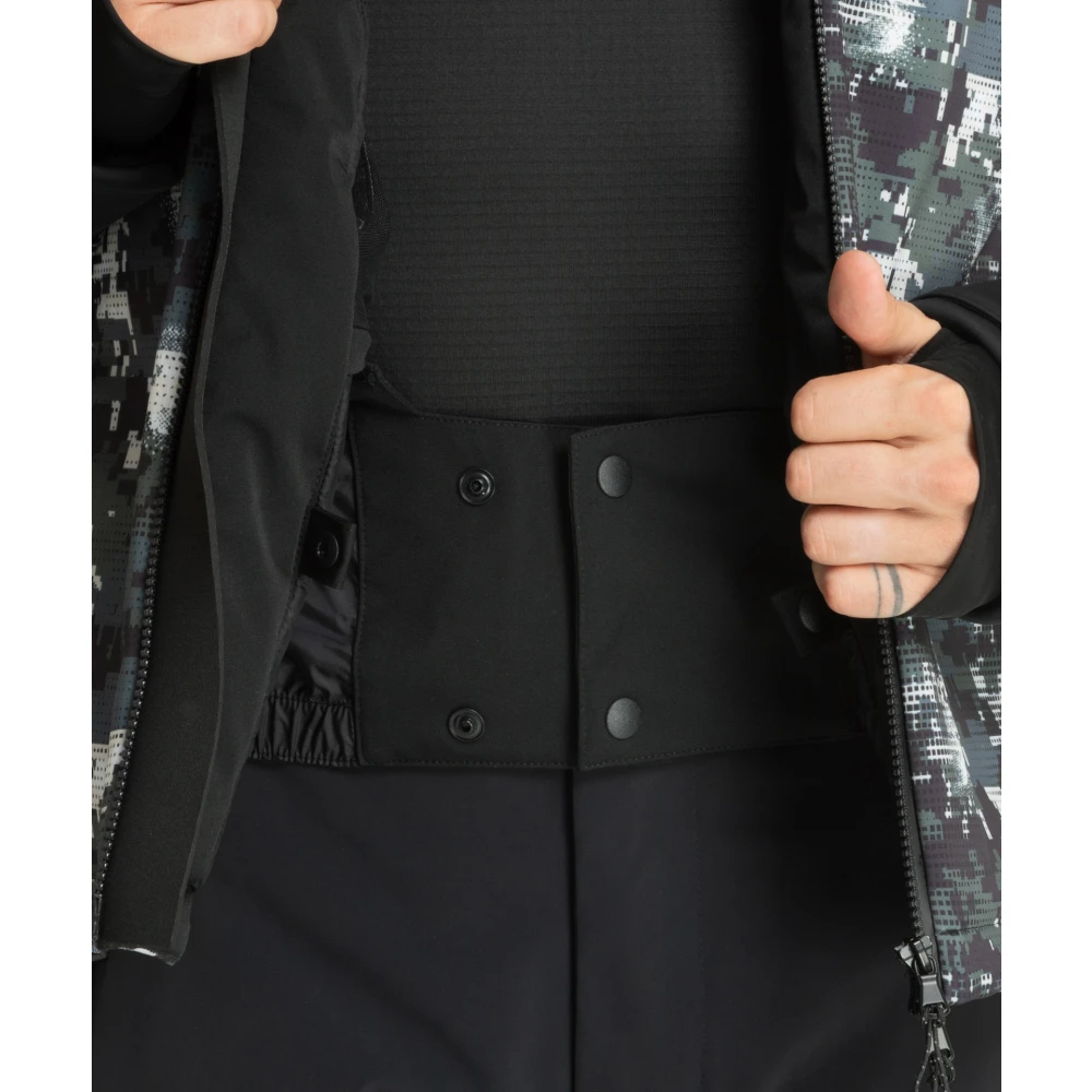 Emporio Armani EA7 Abstract Multicolor Ski Jas met Capuchon Multicolor Heren