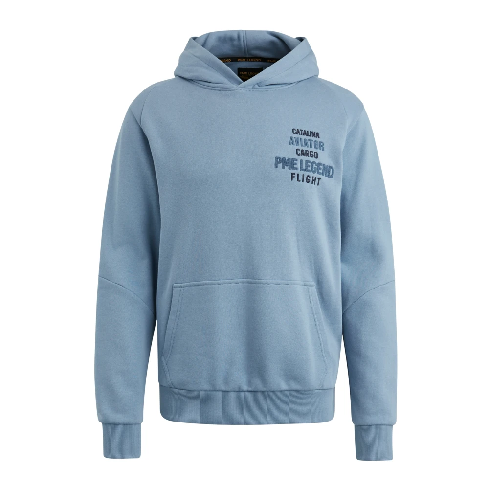 PME Legend Hooded Dry Terry Sweatshirt Blue Heren