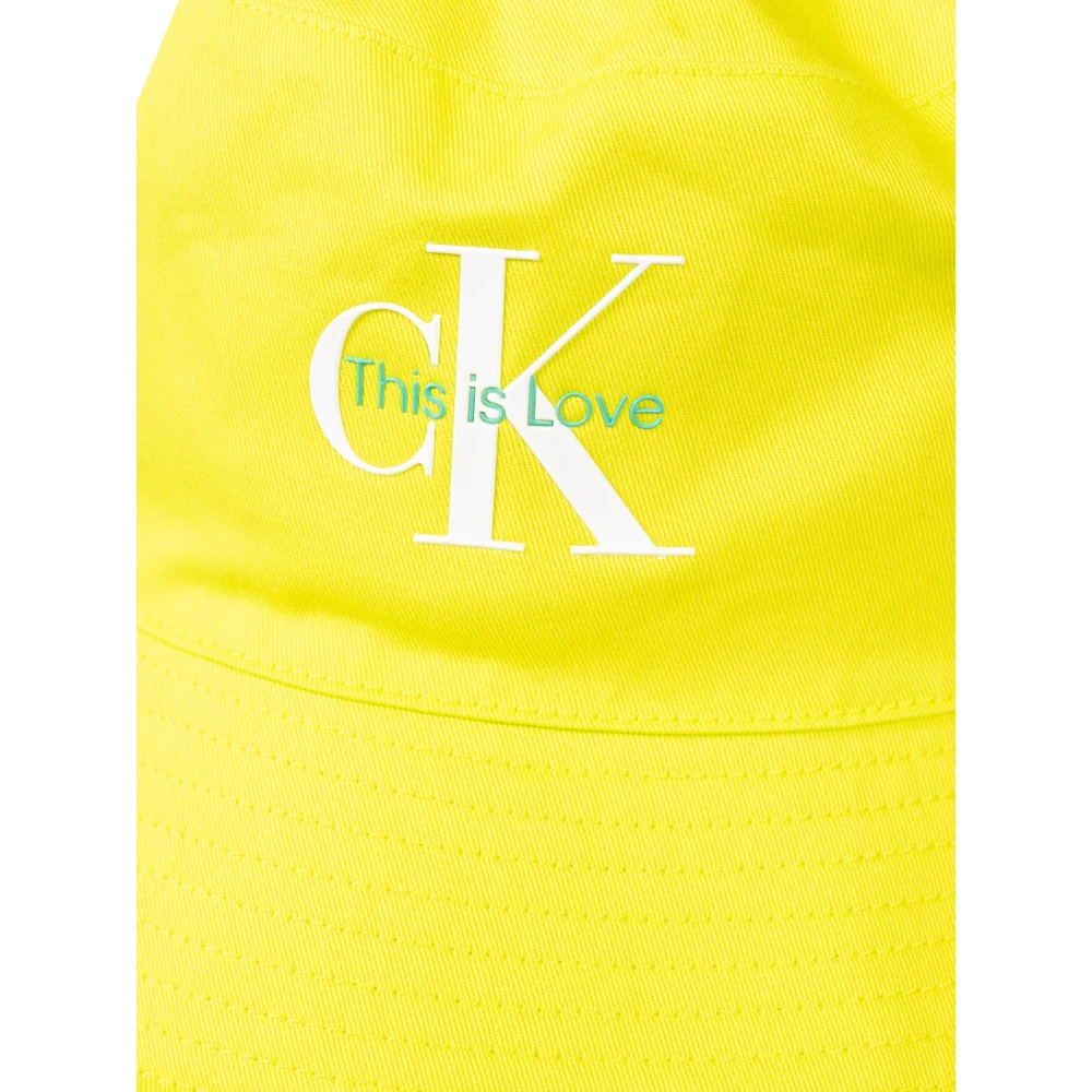 Calvin Klein Stijlvolle heren bucket hoed Yellow Heren