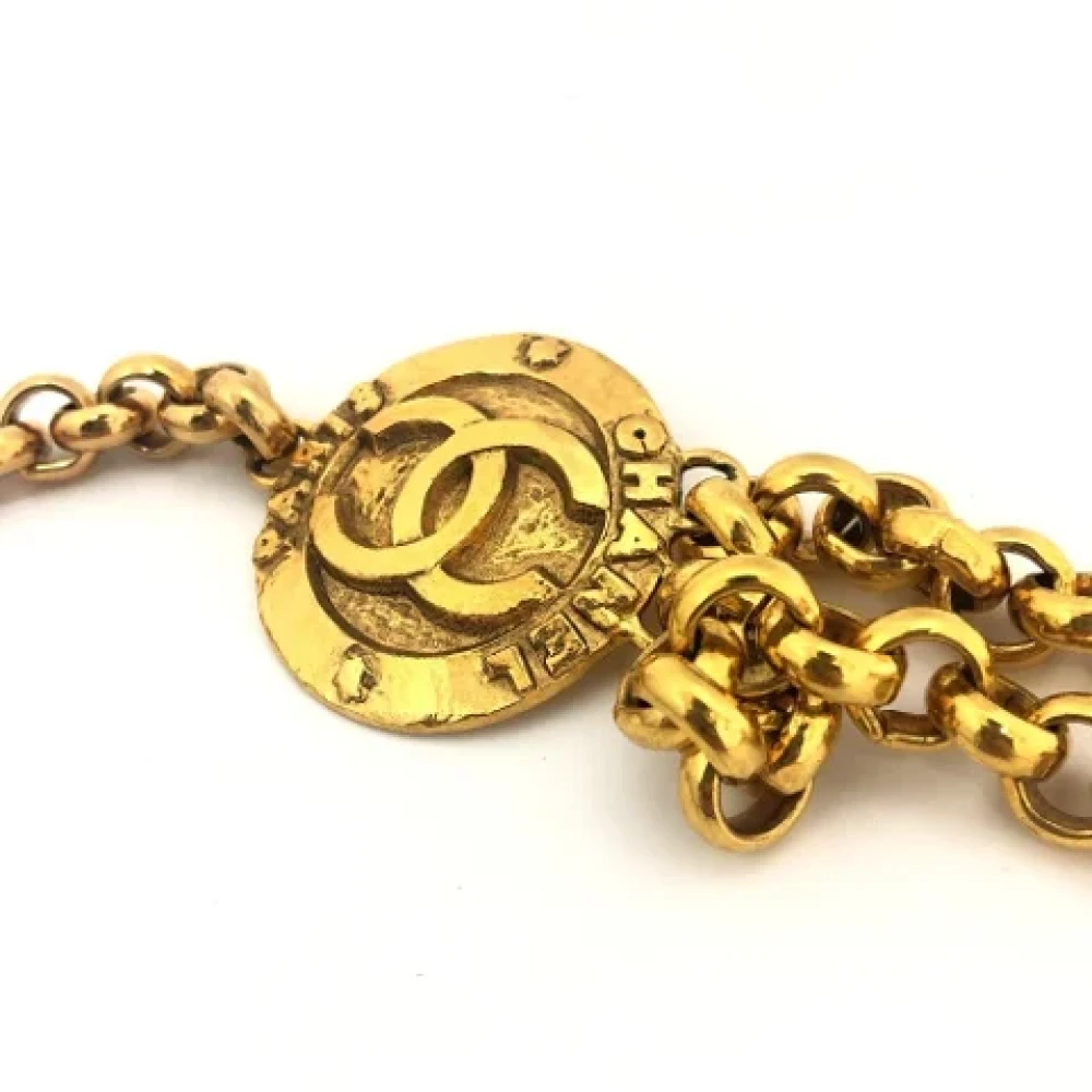 Chanel Vintage Pre-owned Metal belts Yellow Dames