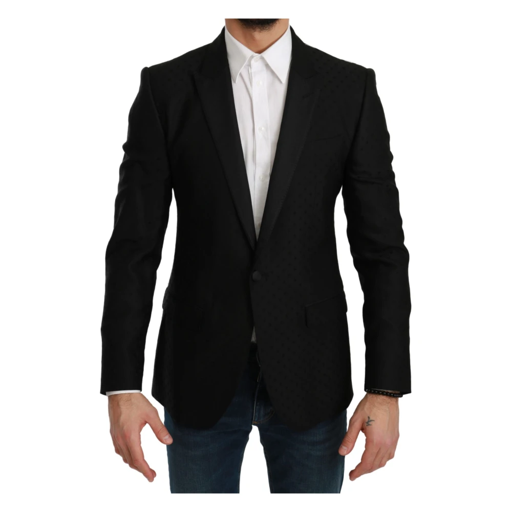 Dolce & Gabbana Men's Black Slim Fit Coat Jacket Martini Blazer - Blazers - S - Jackets