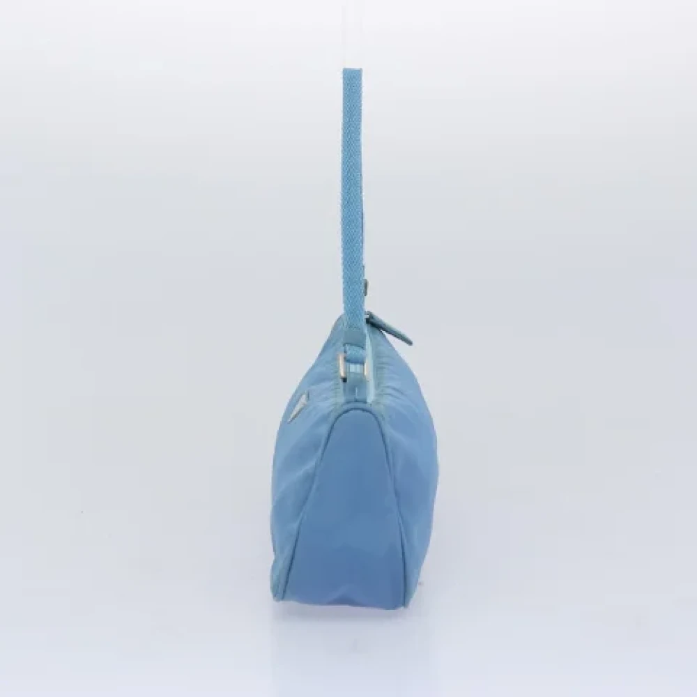 Prada Vintage Pre-owned Nylon pouches Blue Dames
