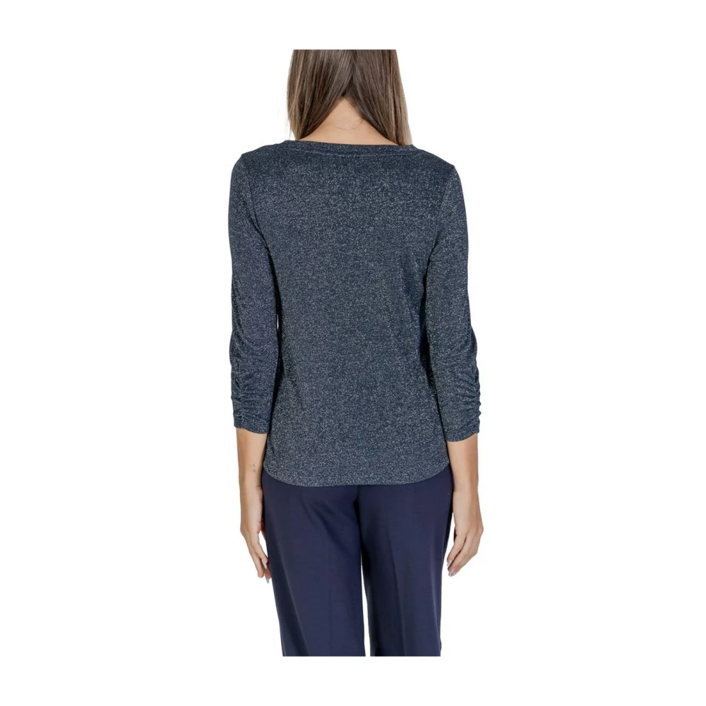 Street One Blauwe Glitter Blouse Top T-Shirt Chic Blue Dames