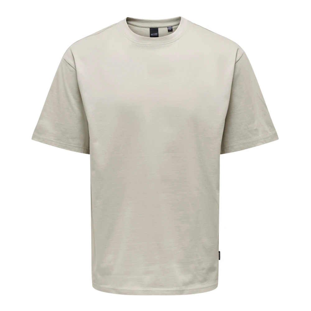Only & Sons Uomo Beige Fred M - T Shirt - Immagine 2