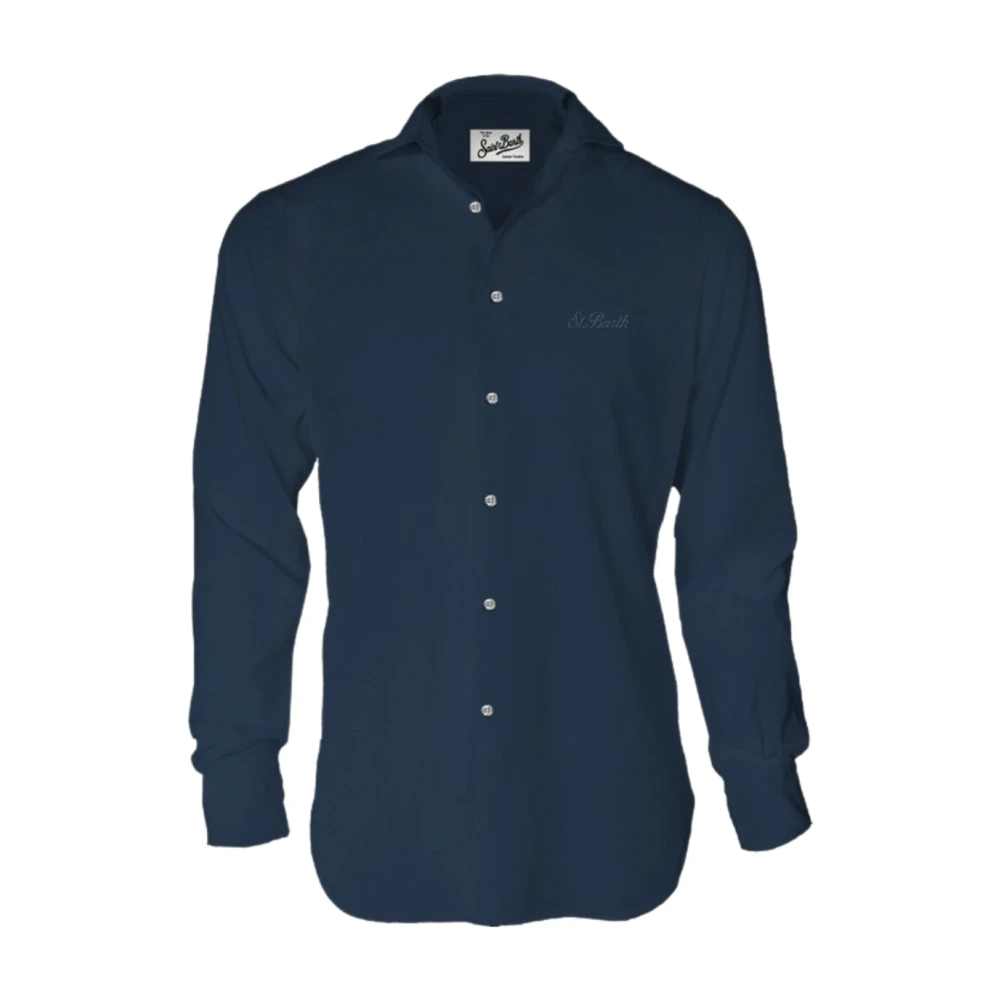 Mc2 Saint Barth Blue Casual Shirts, Male, M, Casual Shirts