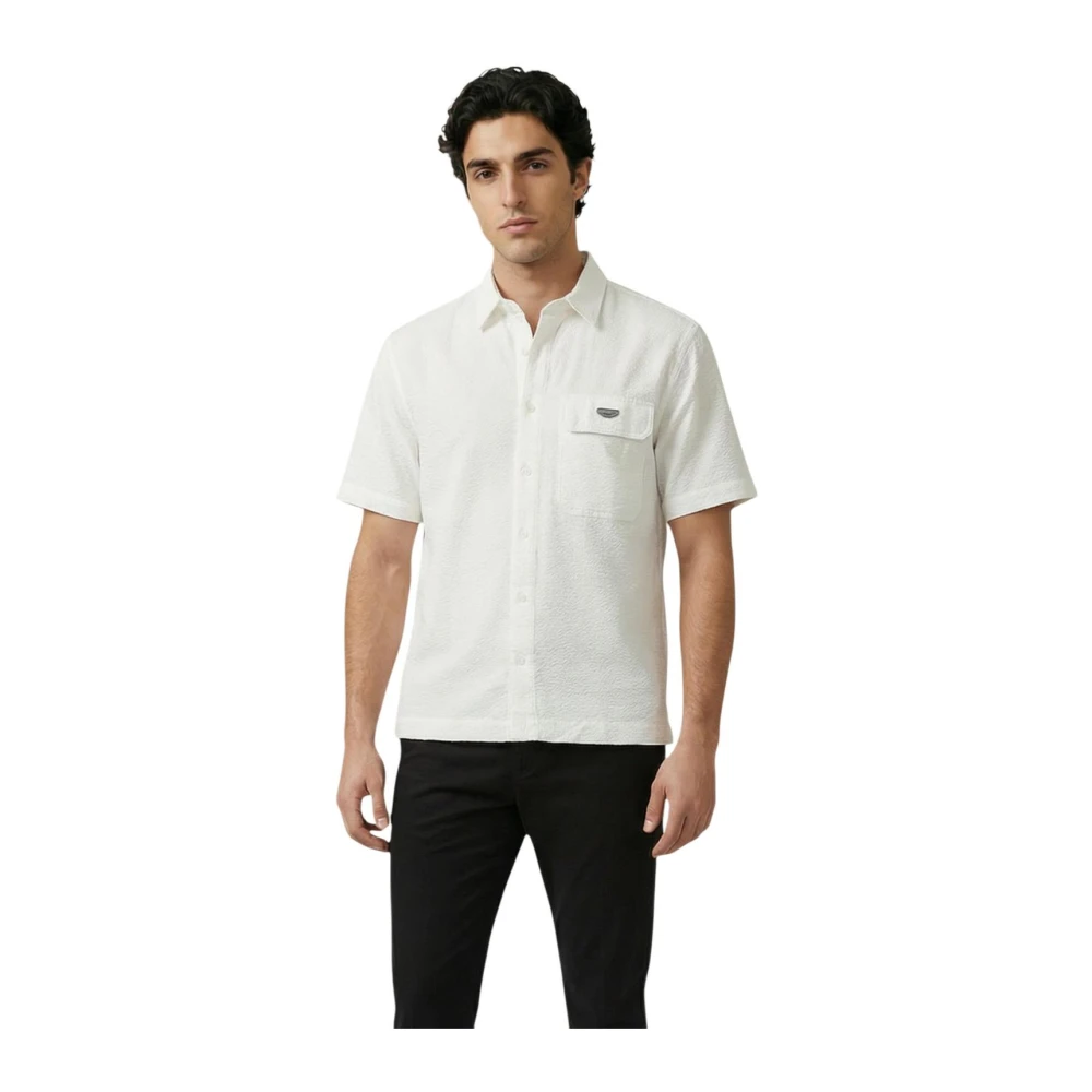 Antony Morato Men's White Classic Short Sleeve Button-Up Shirt