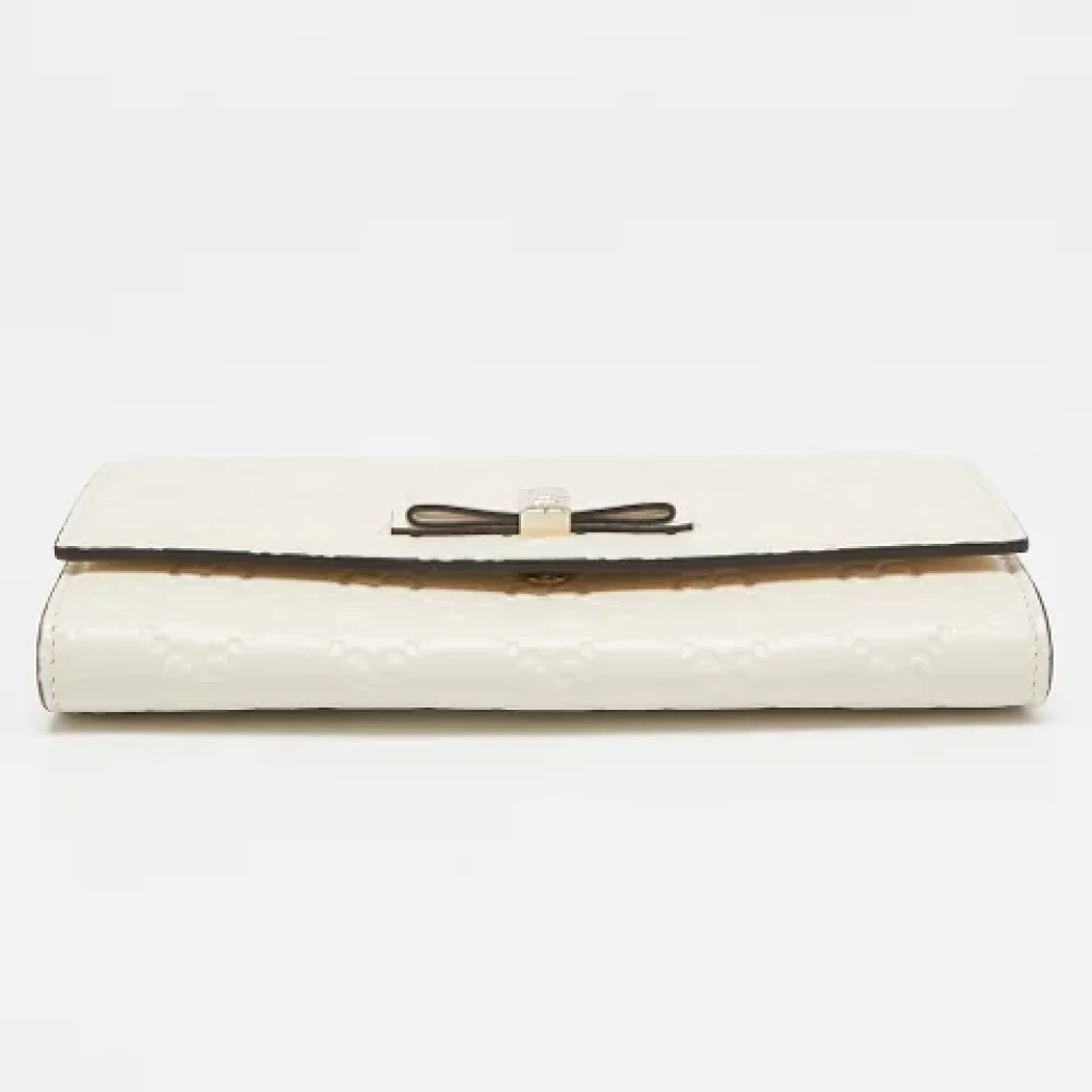 Gucci Vintage Pre-owned Leather wallets White Dames