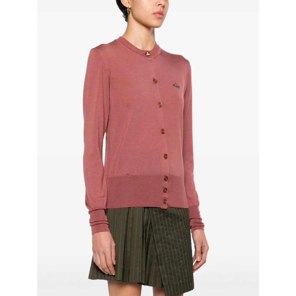 Vivienne Westwood Bordeaux Sweater met Orb Logo Red Dames