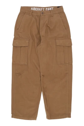 Khaki Cargo Byxor med Fickor