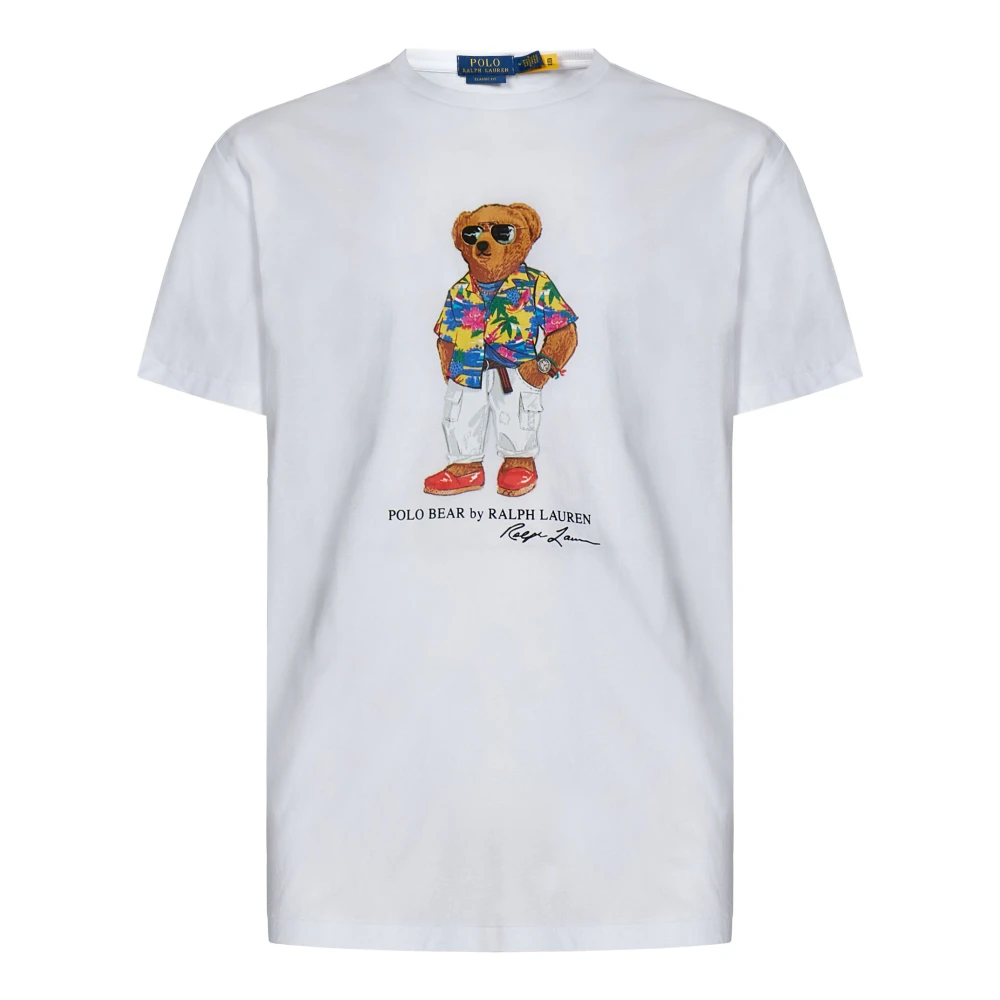 Polo Ralph Lauren Vita Polo Bear Graphic T-shirts och Polos White, Herr