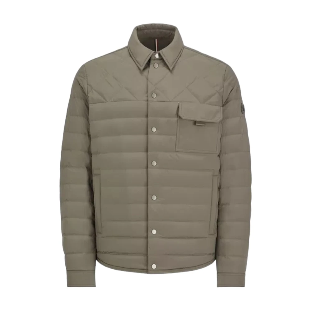 Moncler Groene Dons Shacket Jas Green Heren