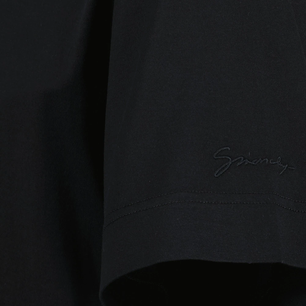 Givenchy 4G Bedrukt T-shirt Biologisch Katoen Lente-Zomer 2025 Collectie Black Heren