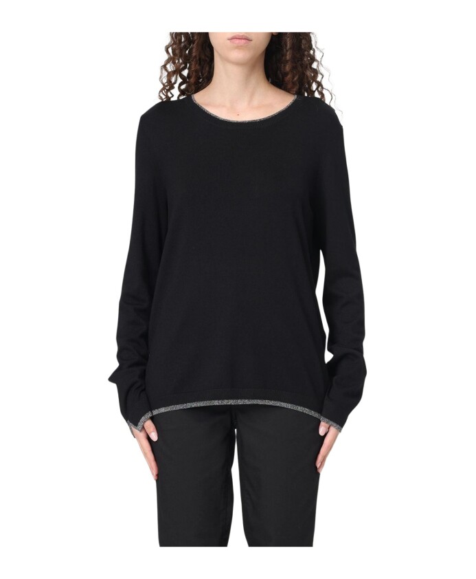 pull-noir-en-laine-avec-garniture-etincelante