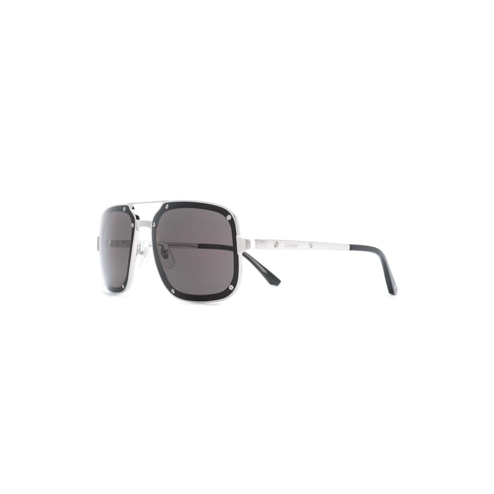 Cartier Men's Gray Sunglasses, 58 Mm, Ct0194s 001 Sunglasses