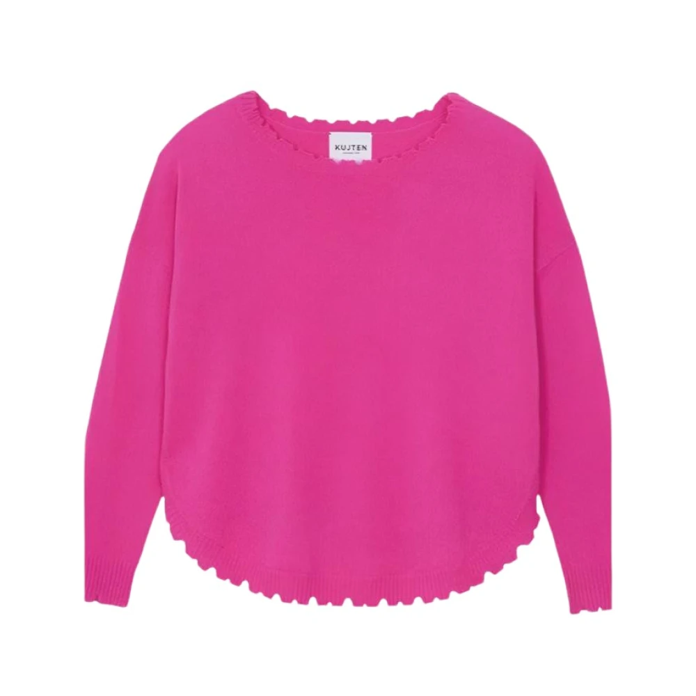 Kujten Neon Rose Cashmere Sweater Pink Dames