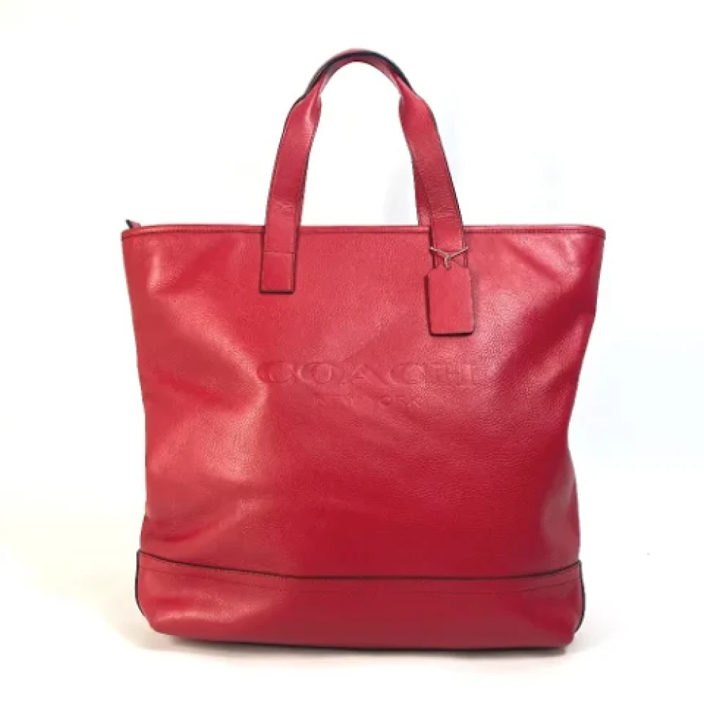Coach Pre-owned Leather handbags Red Dames