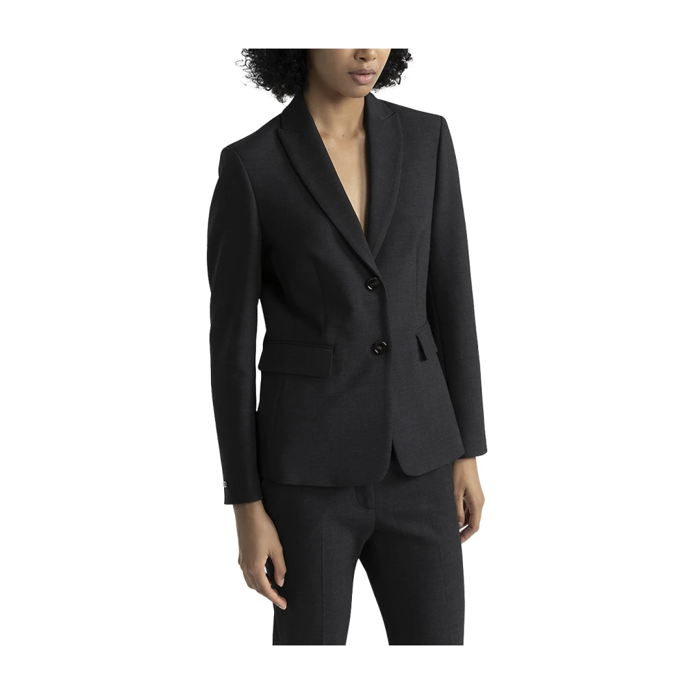 PESERICO Blazer van dubbelzijdige technische stof Gray Dames