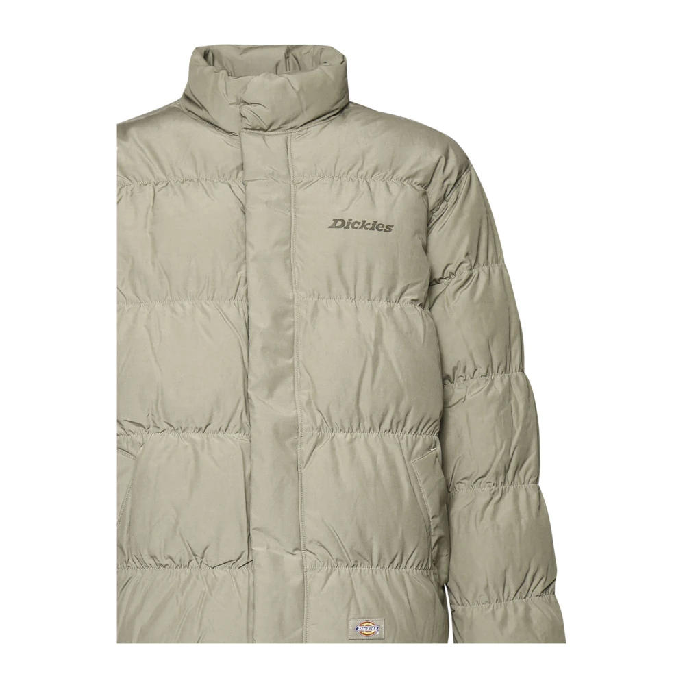 Dickies Groene Nylon Gewatteerde Jas met Capuchon Green Heren