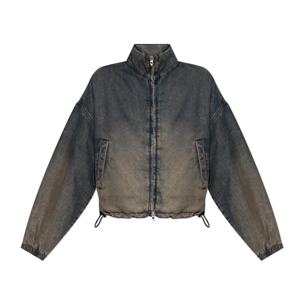 Diesel Vrouw Blauw Jassen Dames, 2XS, Denim, Denim Jack De-Flower-S