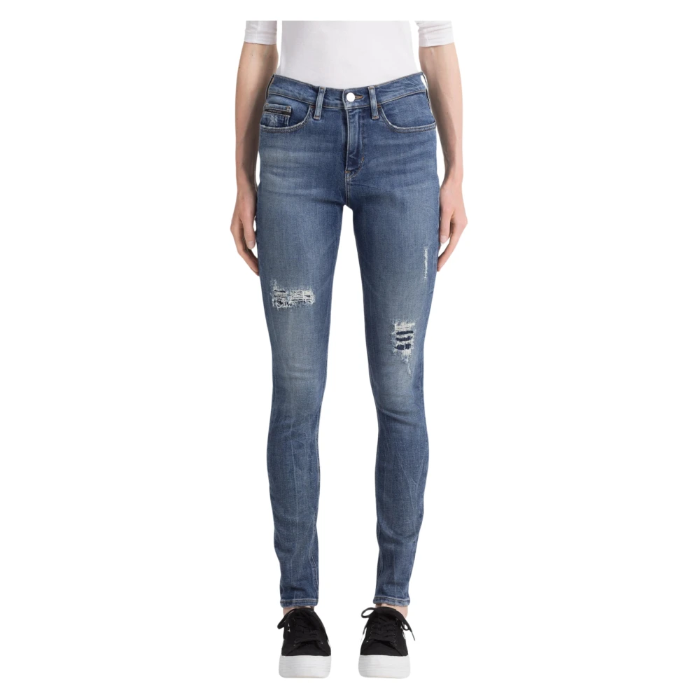 Calvin Klein Women's Blue Skinny Fit Jeans, W28, Skinny Jeans