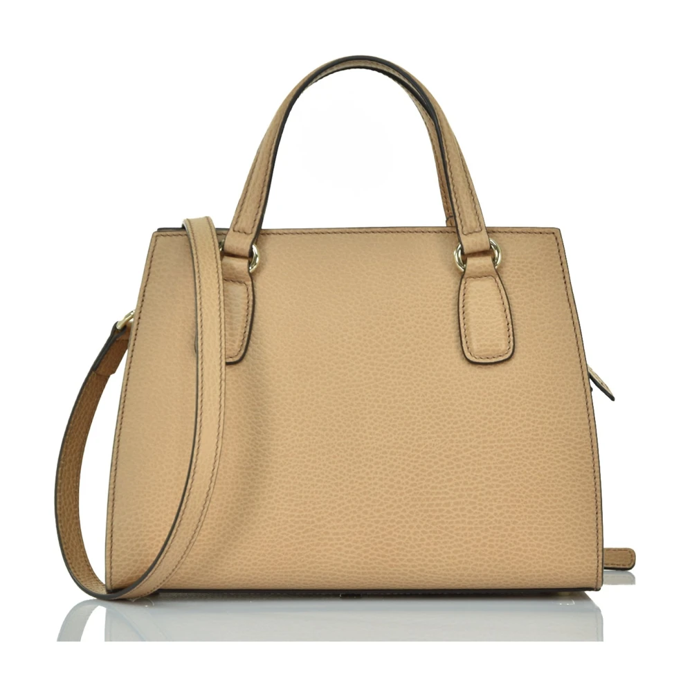 Gucci Soho Leren Hobo Tas met Handvat Beige Dames
